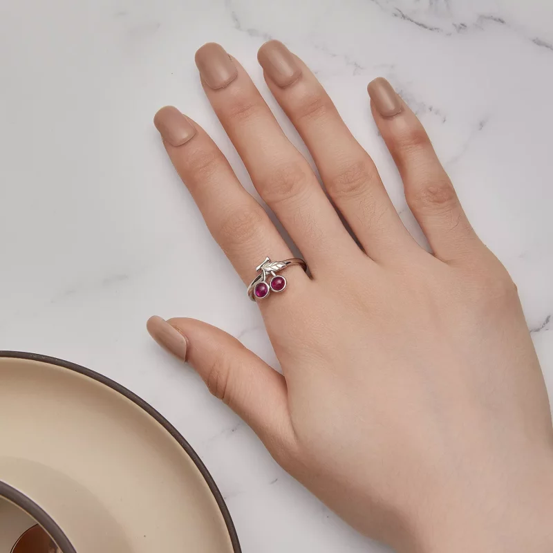 (afbeelding voor) Pandora Stijl Kersen Open Ring - SCR936 - Bekijken 5