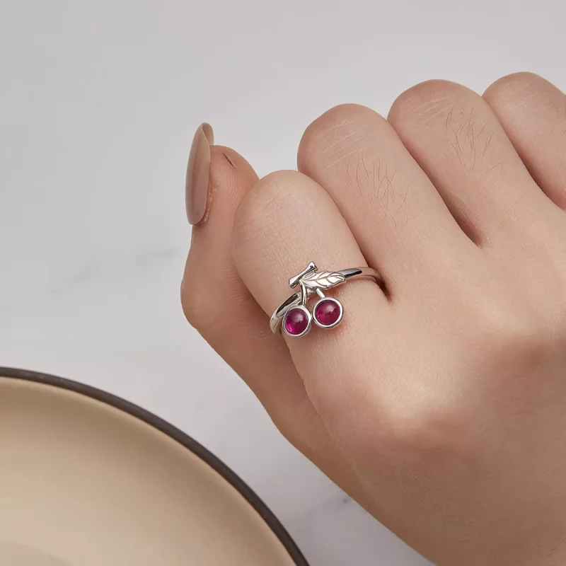 (afbeelding voor) Pandora Stijl Kersen Open Ring - SCR936 - Bekijken 6