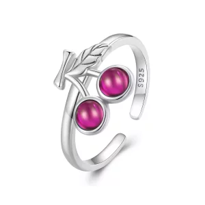 Pandora Stijl Kersen Open Ring - SCR936 (afbeelding voor) Pandora Stijl Kersen Open Ring - SCR936