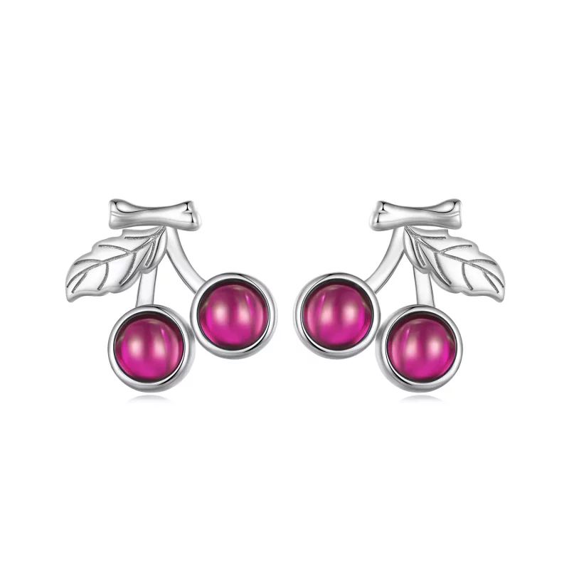 (afbeelding voor) Pandora-stijl Kersen Stud Oorbellen - SCE1604