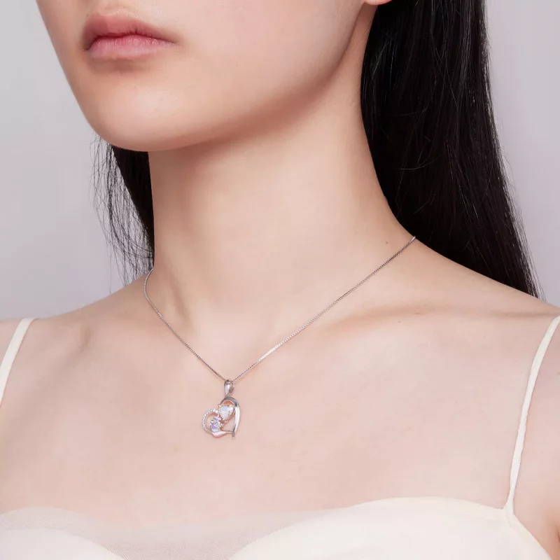 (afbeelding voor) Pandora-stijl ketting met een delicaat eenhoornhart - BSN328 - Bekijken 5