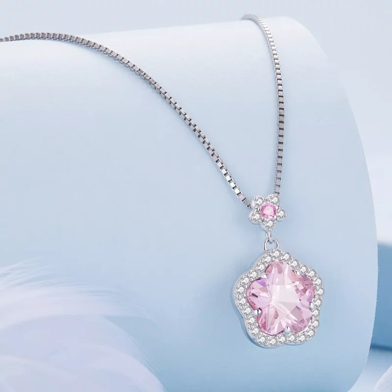 (afbeelding voor) Pandora-stijl ketting met klein bloemetje - BSN329 - Bekijken 2