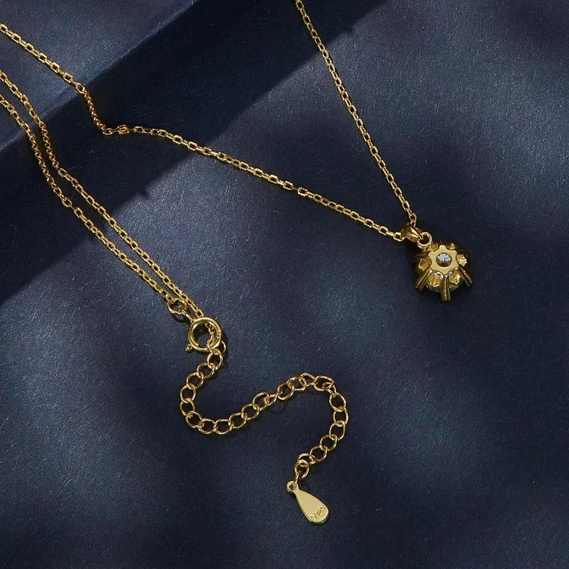 (afbeelding voor) Pandora Stijl Ketting met Luxe Moissanite - MSN006-B - Bekijken 4