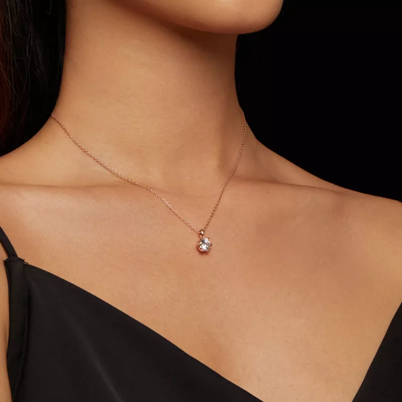(afbeelding voor) Pandora Stijl Ketting met Luxe Moissanite - MSN006-C - Bekijken 8