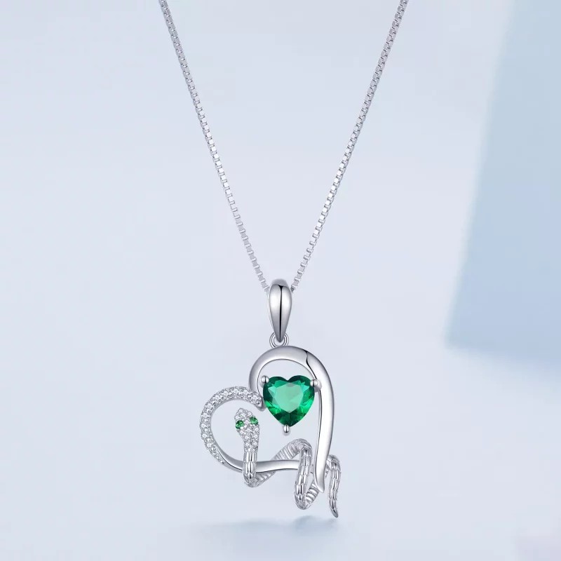 (afbeelding voor) Pandora-stijl ketting met prachtige slang die om een hartvorm gewikkeld is - BSN - Bekijken 3