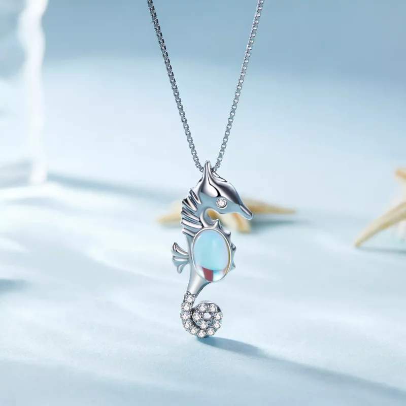 (afbeelding voor) Pandora-stijl ketting met zeepaardje - BSN332 - Bekijken 3