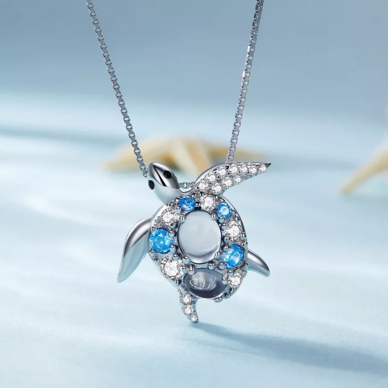 (afbeelding voor) Pandora-stijl ketting met zeeschildpad - BSN331 - Bekijken 3