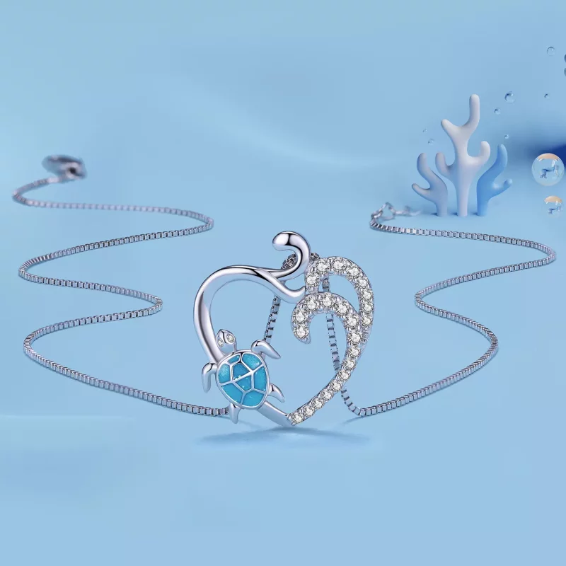 (afbeelding voor) Pandora Stijl Ketting met Zeeschildpad - SCN499 - Bekijken 3