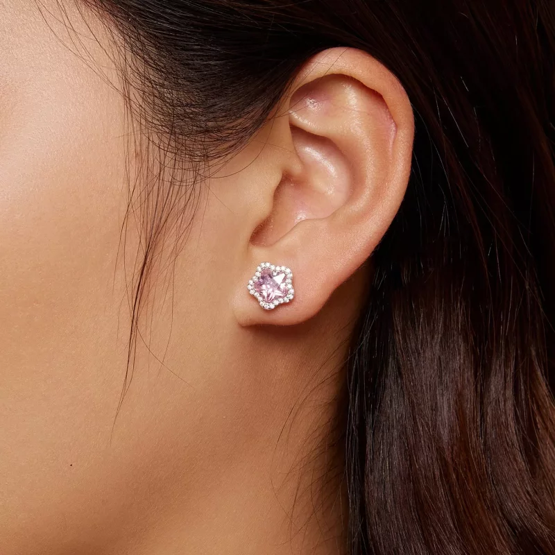 (afbeelding voor) Pandora stijl Kleine Bloem Stud Oorbellen - BSE850 - Bekijken 7