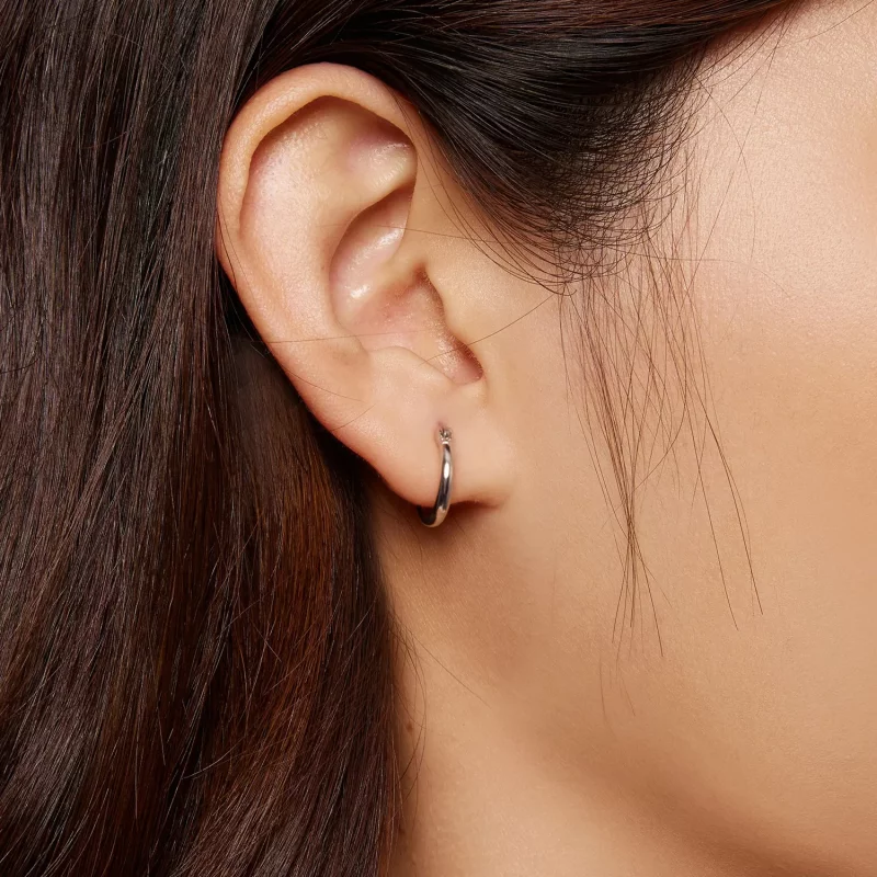 (afbeelding voor) Pandora-stijl Kleine cirkel Hoops Oorbellen - SCE1608-S - Bekijken 2