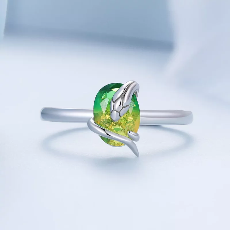 (afbeelding voor) Pandora Stijl Kleine Slang Open Ring - BSR431 - Bekijken 3