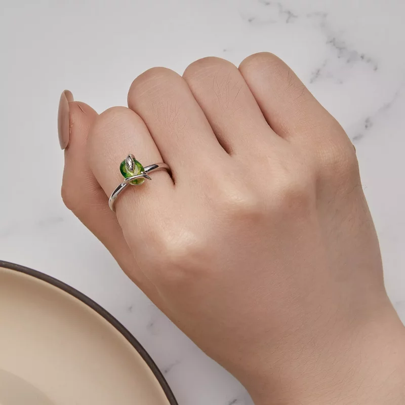 (afbeelding voor) Pandora Stijl Kleine Slang Open Ring - BSR431 - Bekijken 5