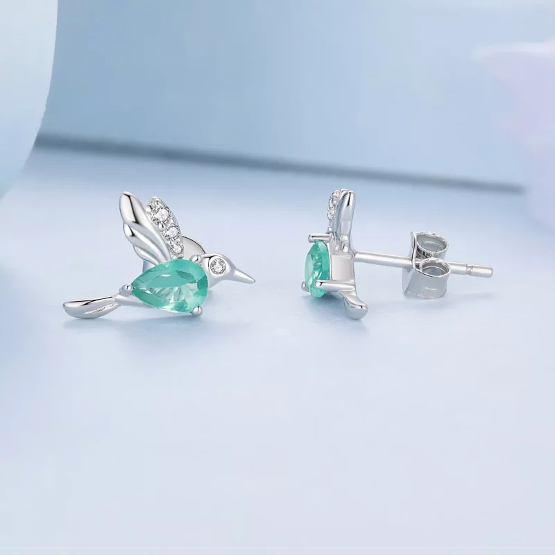 (afbeelding voor) Pandora-stijl Kolibrie Stud Oorbellen - BSE849 - Bekijken 3