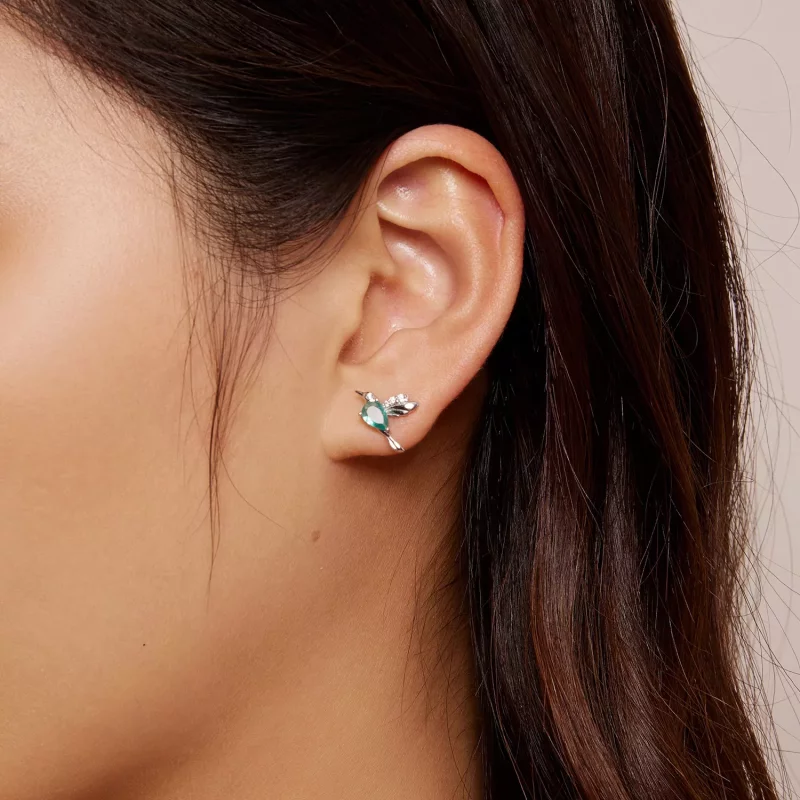 (afbeelding voor) Pandora-stijl Kolibrie Stud Oorbellen - BSE849 - Bekijken 7