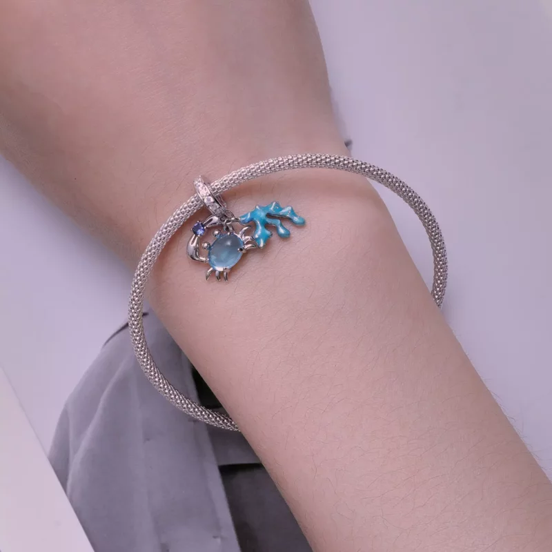 (afbeelding voor) Pandora-stijl Kreeft Zeewier Hanger Bedel - SCC2505 - Bekijken 5