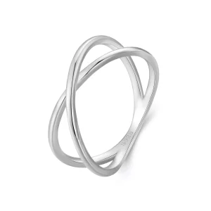 Pandora-stijl Kruislings Ring - SCR543-A (afbeelding voor) Pandora-stijl Kruislings Ring - SCR543-A