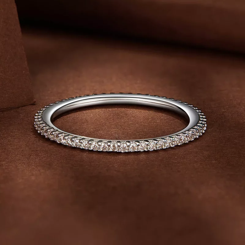 (afbeelding voor) Pandora Stijl Moissanite Ring - MSR027 - Bekijken 3