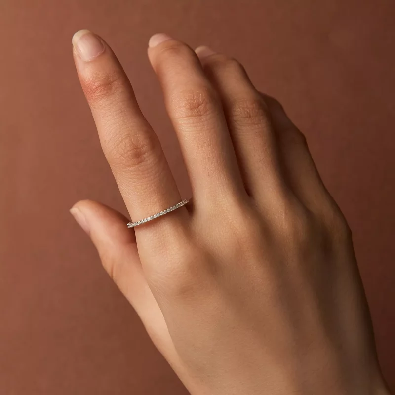 (afbeelding voor) Pandora Stijl Moissanite Ring - MSR027 - Bekijken 6