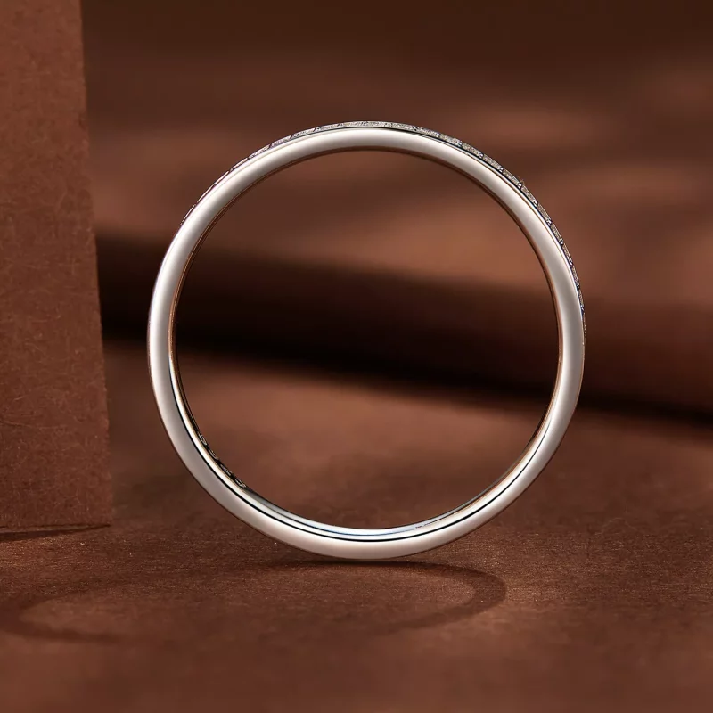 (afbeelding voor) Pandora-stijl Pave Moissanite Ring - MSR030 - Bekijken 4