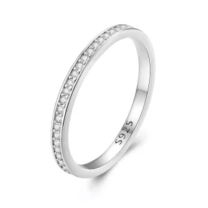 (afbeelding voor) Pandora-stijl Pave Moissanite Ring - MSR030