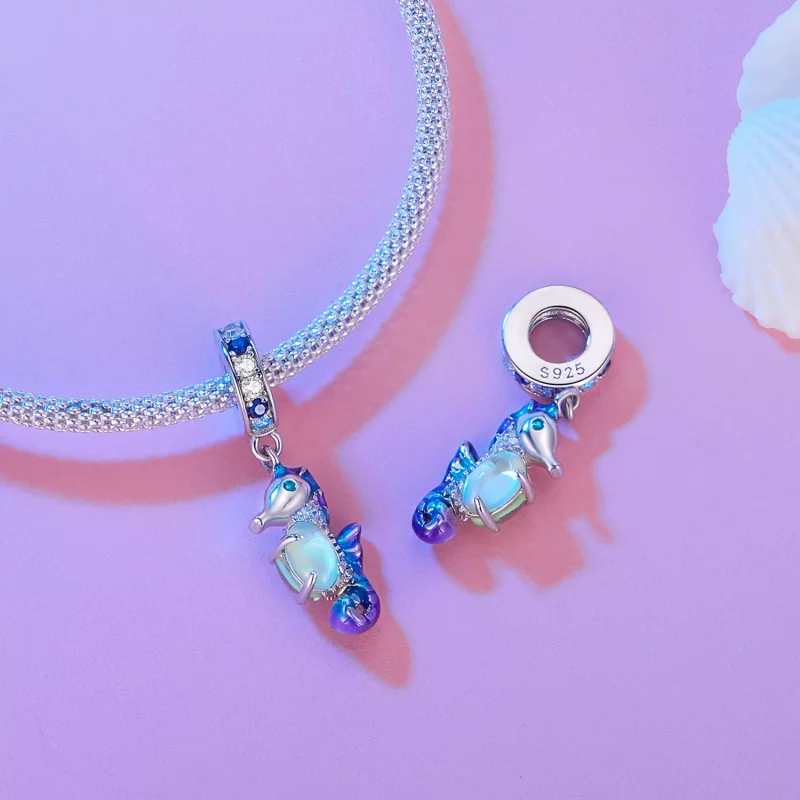 (afbeelding voor) Pandora Stijl Prachtige Zeepaard Hanger Bedel - BSC850 - Bekijken 4