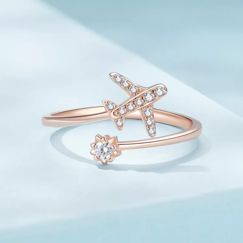 (afbeelding voor) Pandora-stijl roségouden Open Ring voor Afstand - SCR623-C - Bekijken 3