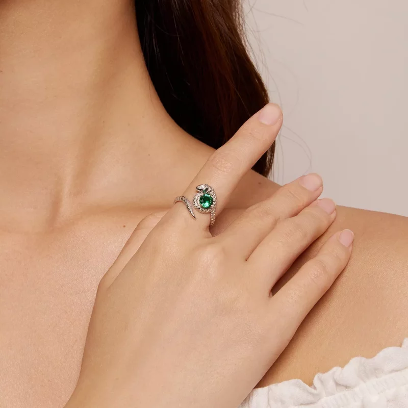 (afbeelding voor) Pandora Stijl Slang Open Ring - BSR441 - Bekijken 4