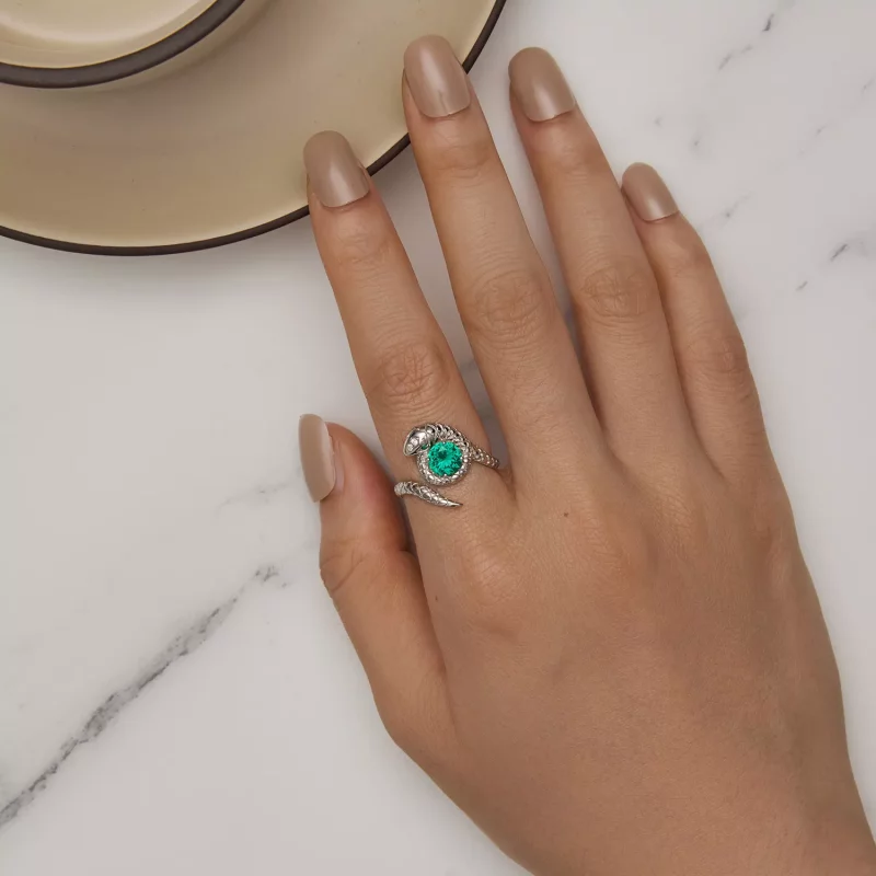 (afbeelding voor) Pandora Stijl Slang Open Ring - BSR441 - Bekijken 5