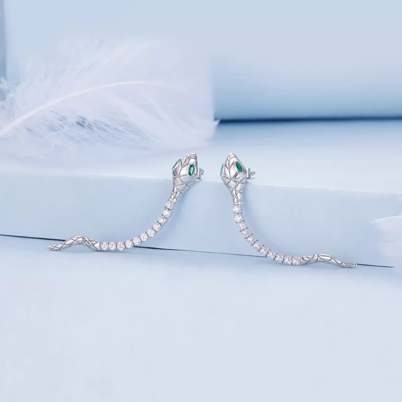 (afbeelding voor) Pandora Stijl Spirit Snake Stud Oorbellen - BSE851 - Bekijken 2