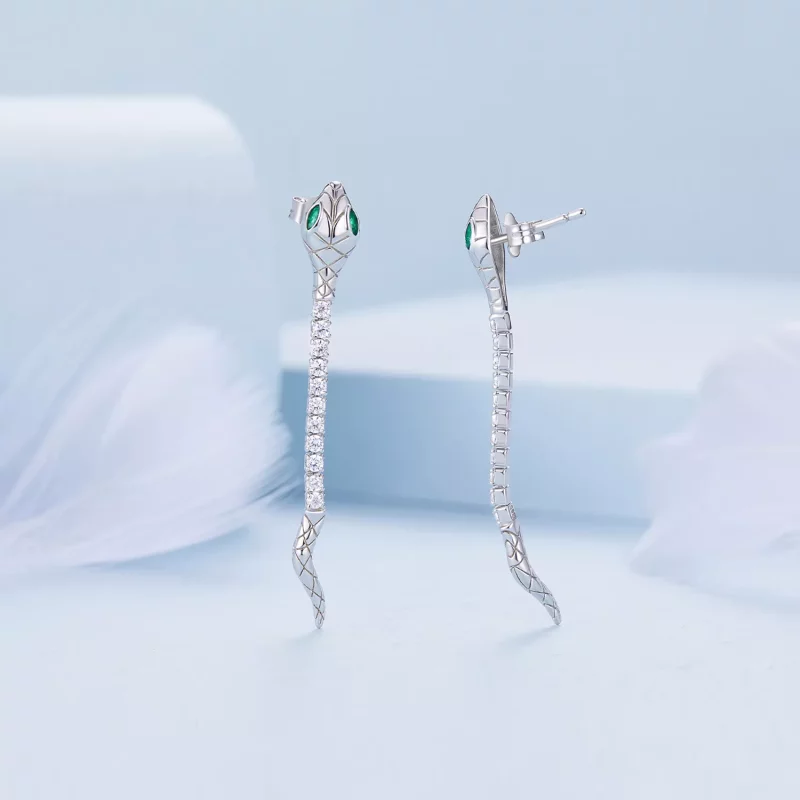 (afbeelding voor) Pandora Stijl Spirit Snake Stud Oorbellen - BSE851 - Bekijken 3