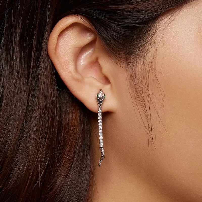 (afbeelding voor) Pandora Stijl Spirit Snake Stud Oorbellen - BSE851 - Bekijken 5