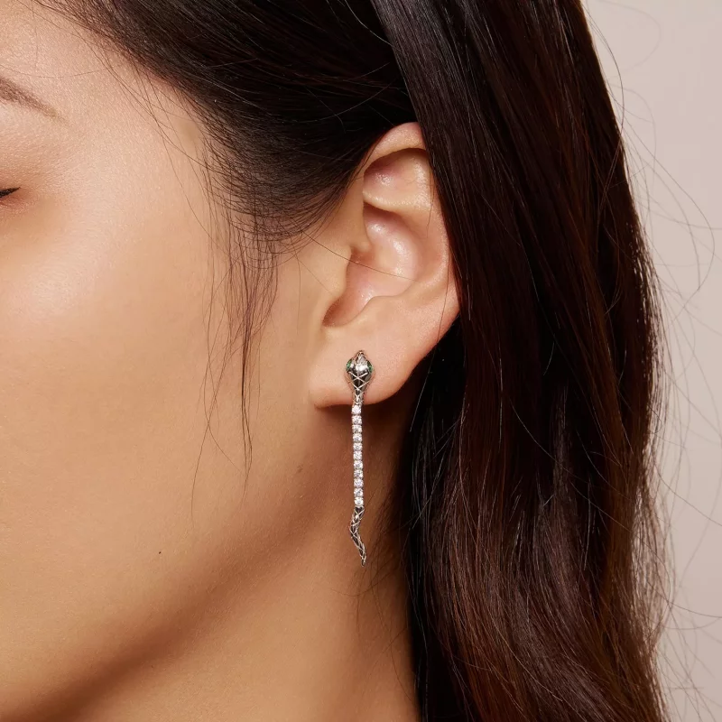 (afbeelding voor) Pandora Stijl Spirit Snake Stud Oorbellen - BSE851 - Bekijken 7