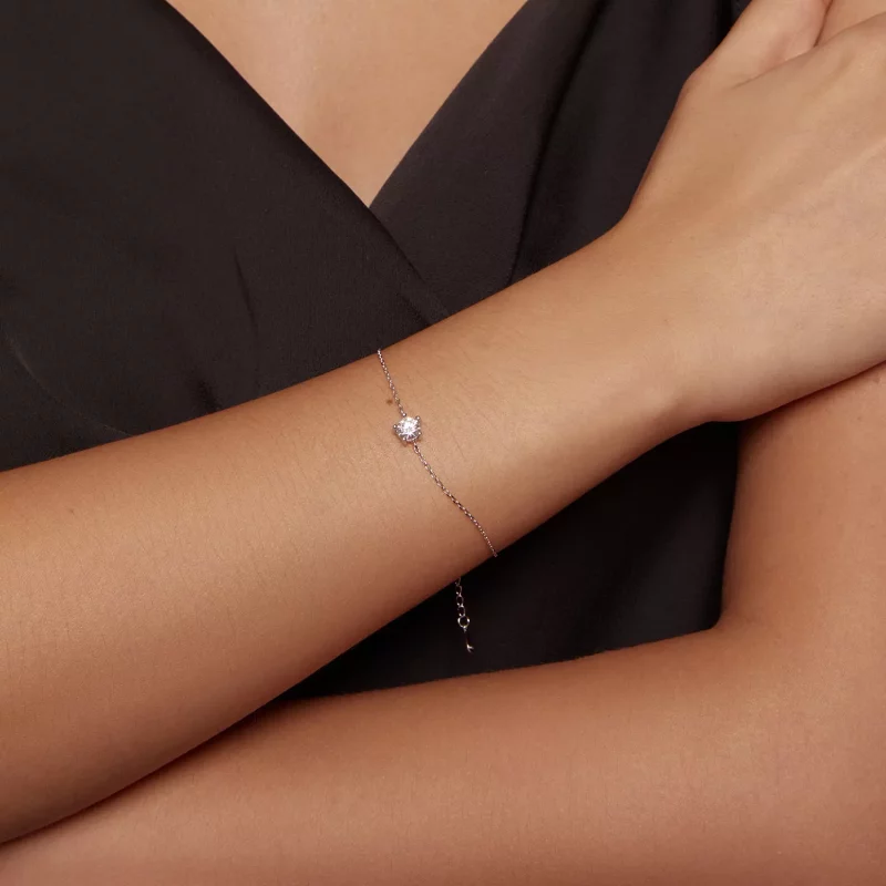 (afbeelding voor) Pandora Stijl Sprankelende Moissanite Armband - MSB001 - Bekijken 7