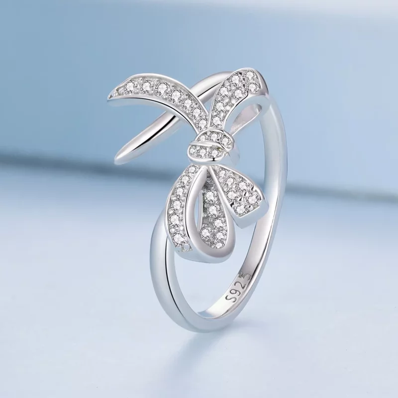 (afbeelding voor) Pandora-stijl strik open ring - BSR435 - Bekijken 2
