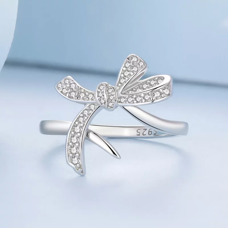 (afbeelding voor) Pandora-stijl strik open ring - BSR435 - Bekijken 3