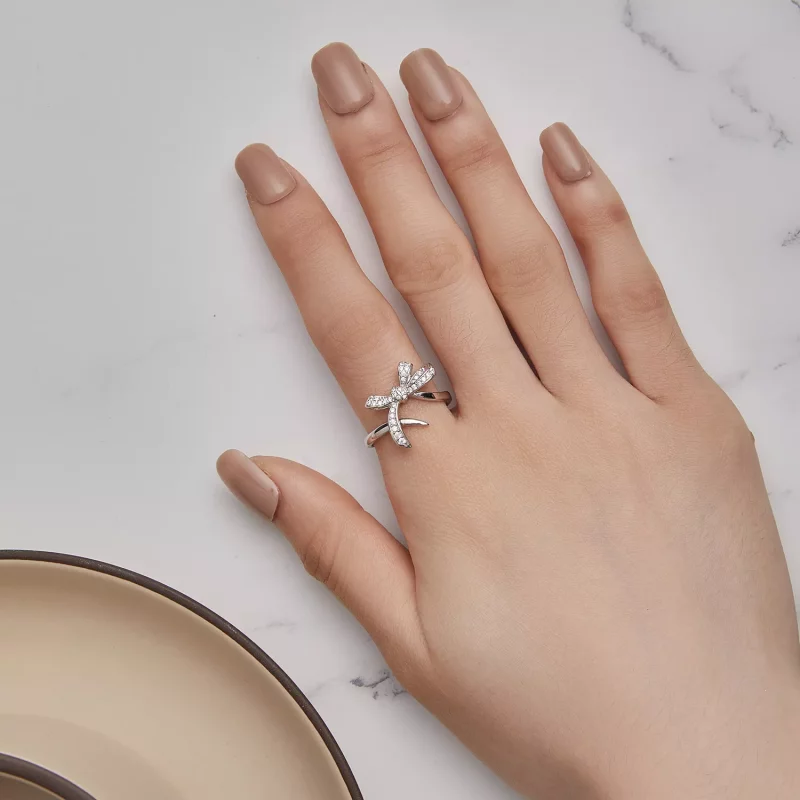 (afbeelding voor) Pandora-stijl strik open ring - BSR435 - Bekijken 5