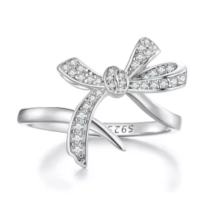 Pandora-stijl strik open ring - BSR435 (afbeelding voor) Pandora-stijl strik open ring - BSR435