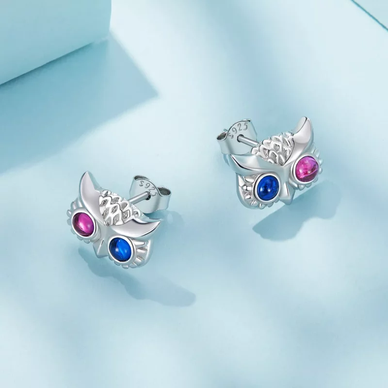 (afbeelding voor) Pandora Stijl Uil Stud Oorbellen - SCE1602 - Bekijken 4