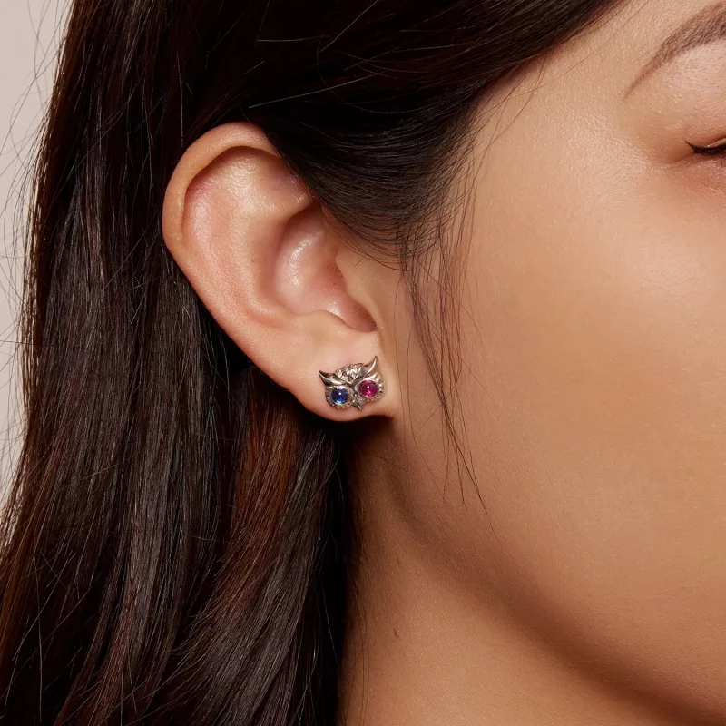 (afbeelding voor) Pandora Stijl Uil Stud Oorbellen - SCE1602 - Bekijken 5