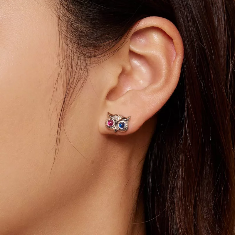(afbeelding voor) Pandora Stijl Uil Stud Oorbellen - SCE1602 - Bekijken 7