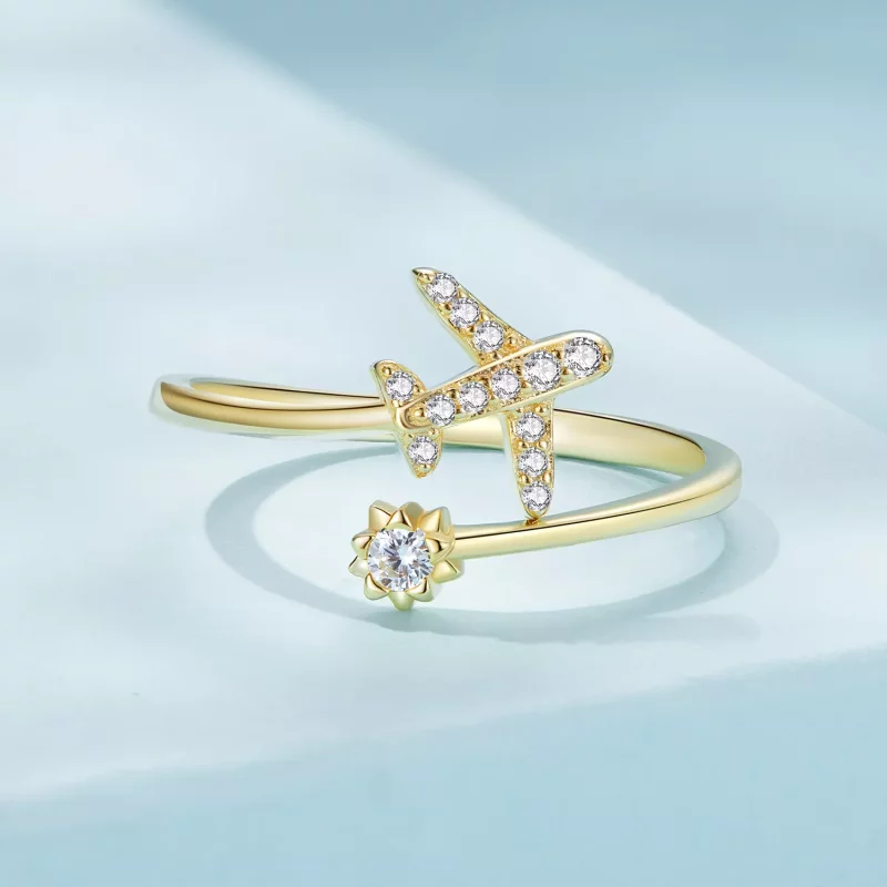 (afbeelding voor) Pandora Stijl Vergulde Afstands Open Ring - SCR623-B - Bekijken 3