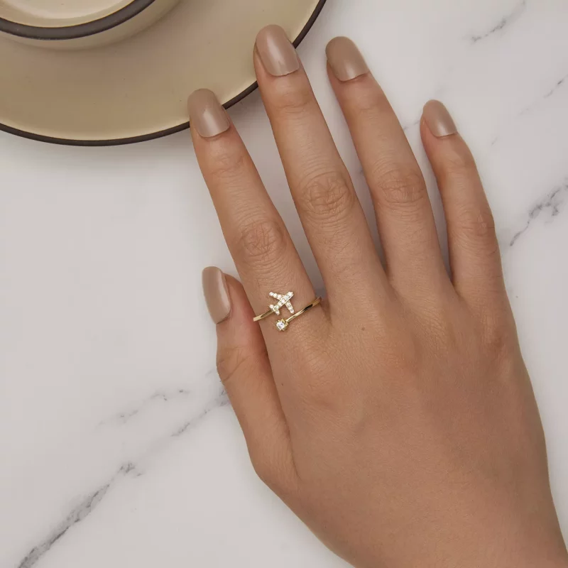 (afbeelding voor) Pandora Stijl Vergulde Afstands Open Ring - SCR623-B - Bekijken 5