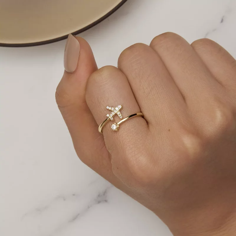 (afbeelding voor) Pandora Stijl Vergulde Afstands Open Ring - SCR623-B - Bekijken 6