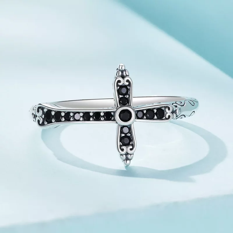 (afbeelding voor) Pandora Stijl Vintage Kruis Ring - SCR930 - Bekijken 3