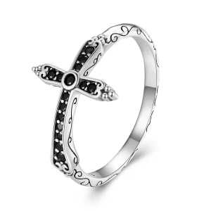 Pandora Stijl Vintage Kruis Ring - SCR930 (afbeelding voor) Pandora Stijl Vintage Kruis Ring - SCR930