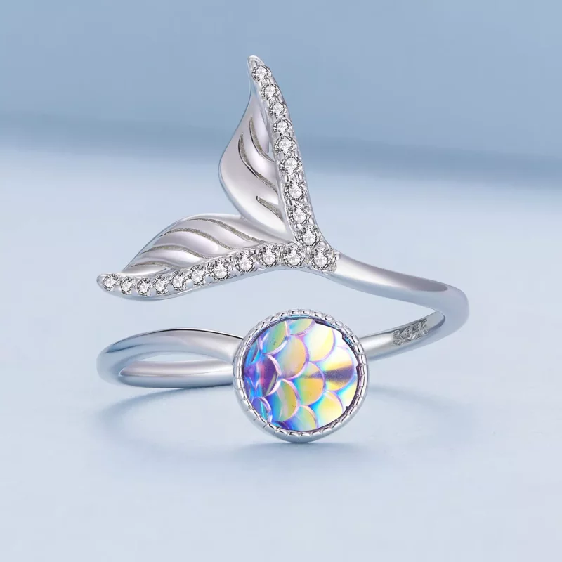 (afbeelding voor) Pandora stijl Vissenstaart Open Ring - BSR429 - Bekijken 3