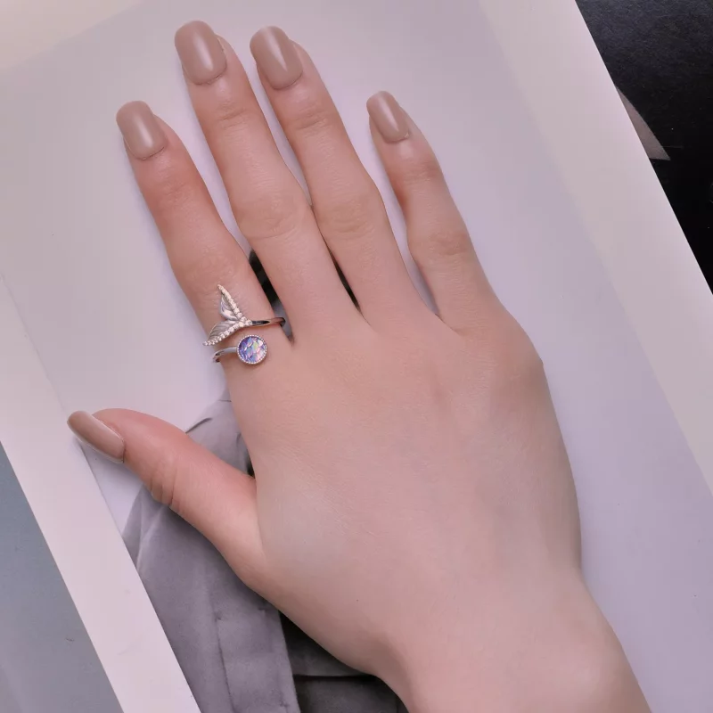 (afbeelding voor) Pandora stijl Vissenstaart Open Ring - BSR429 - Bekijken 4