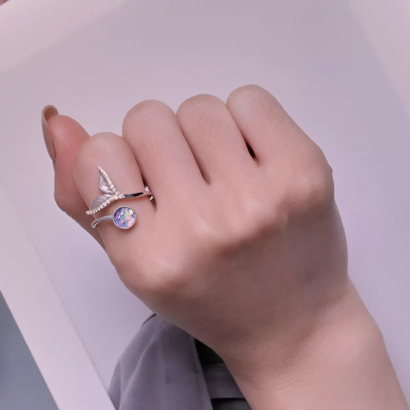 (afbeelding voor) Pandora stijl Vissenstaart Open Ring - BSR429 - Bekijken 5