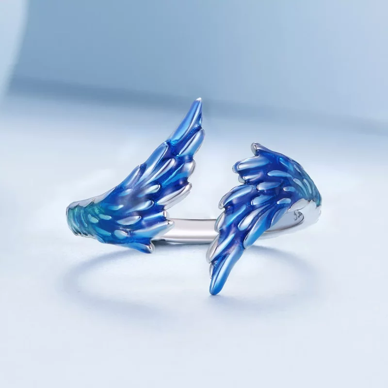 (afbeelding voor) Pandora Stijl Vleugel Open Ring - BSR442 - Bekijken 3