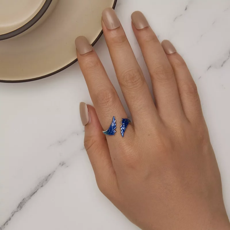 (afbeelding voor) Pandora Stijl Vleugel Open Ring - BSR442 - Bekijken 5
